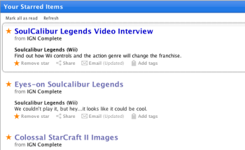 Expanded view in  Google Reader