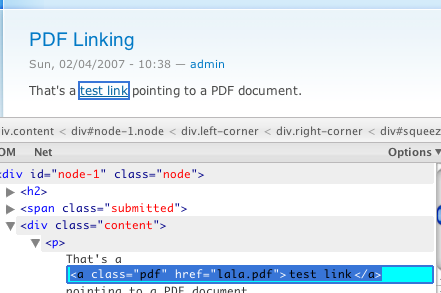Result: A 'PDF link' show now also have a 'pdf' class
